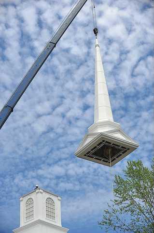 Slideshow Chestnut Mountain Presbyterian Church Gets New Steeple Gainesville Times