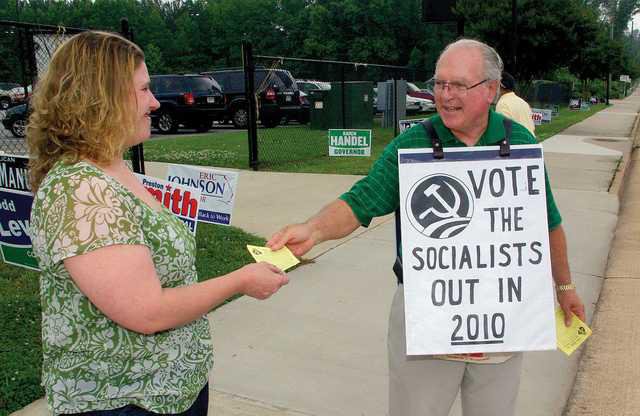 Candidates press flesh at Freedom Festival event - Gainesville Times
