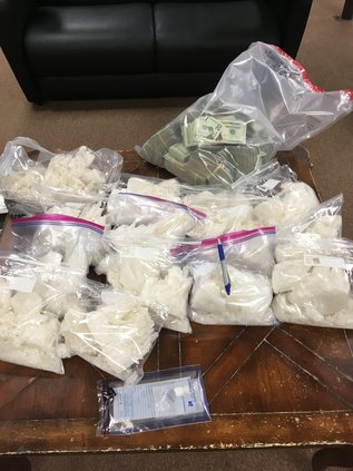 Methamphetamine seized in conversion lab dismantling on Friday, September 15th, 2017.