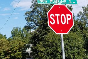Hog Mountain Road sign