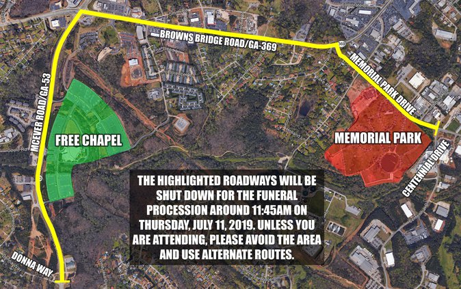 Dixon funeral route