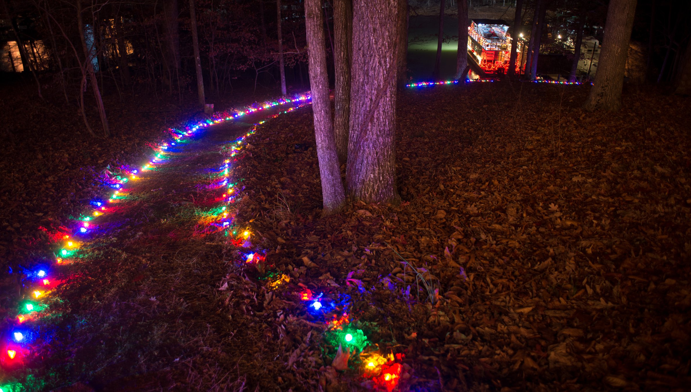 Check out these Lake Lanier Christmas lights by land or water