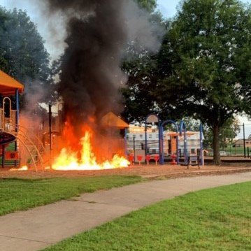 Playground fire