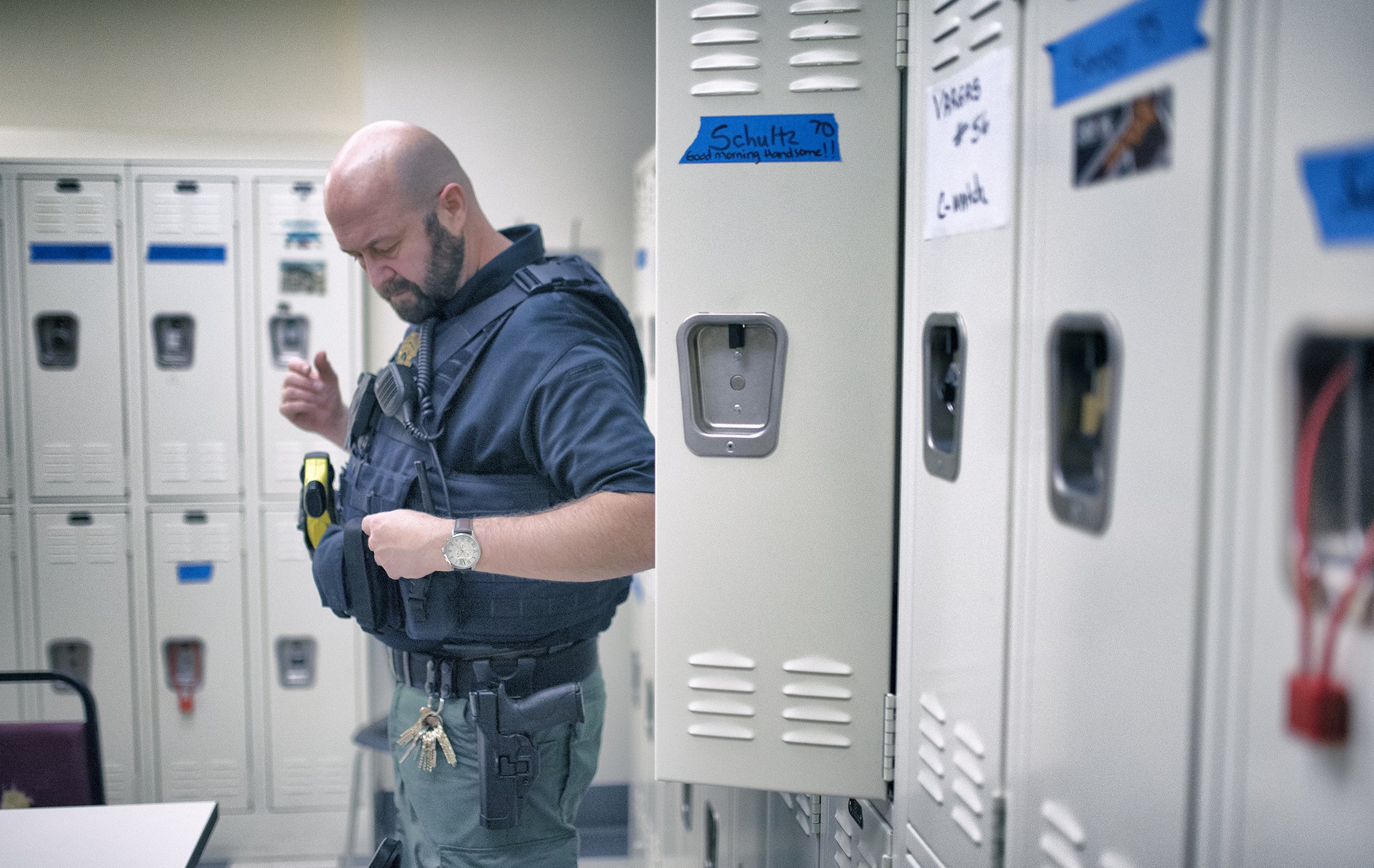 Hospital security staff discusses standoff with murder suspect, handling combative patients and