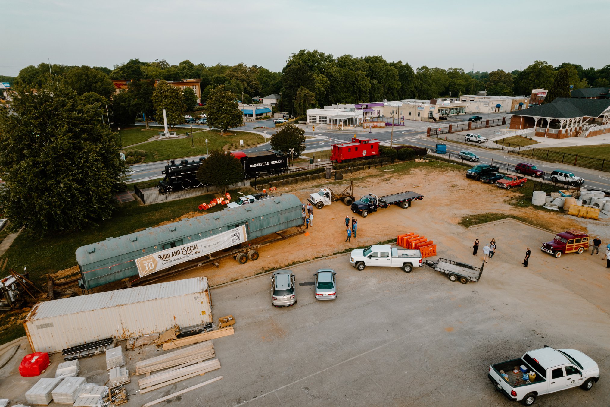 PHOTOS Baggage car makes its move to The Chair Factory in Gainesville Gainesville Times