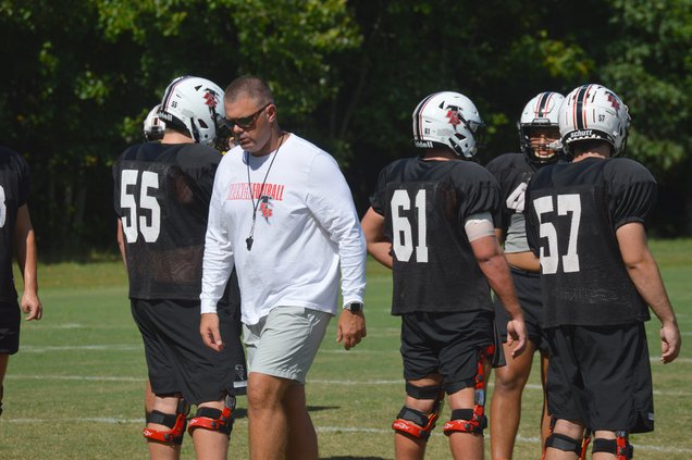 Flowery Branch football practice