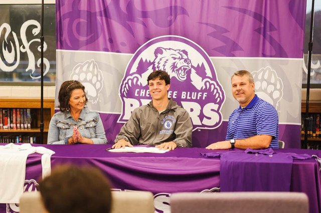 Cherokee Bluff's Levi Huff signs to play golf at Shorter University ...
