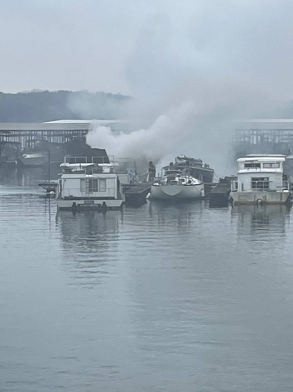 Boat catches fire at Aqualand Marina Gainesville Times