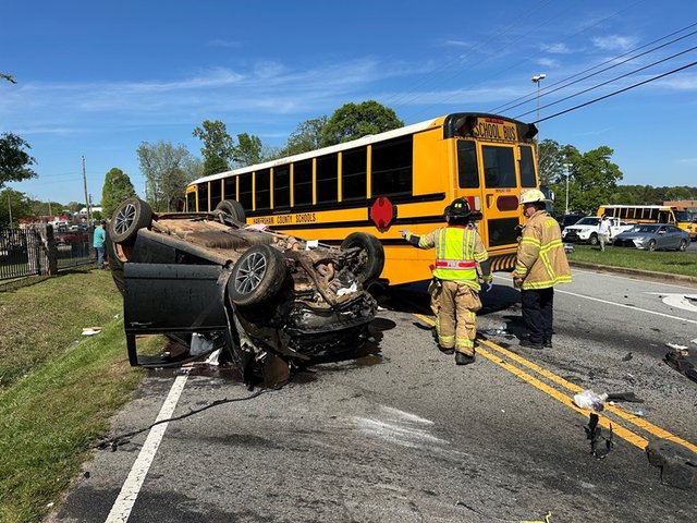 3 taken to hospital after school bus crash in Clarkesville ...