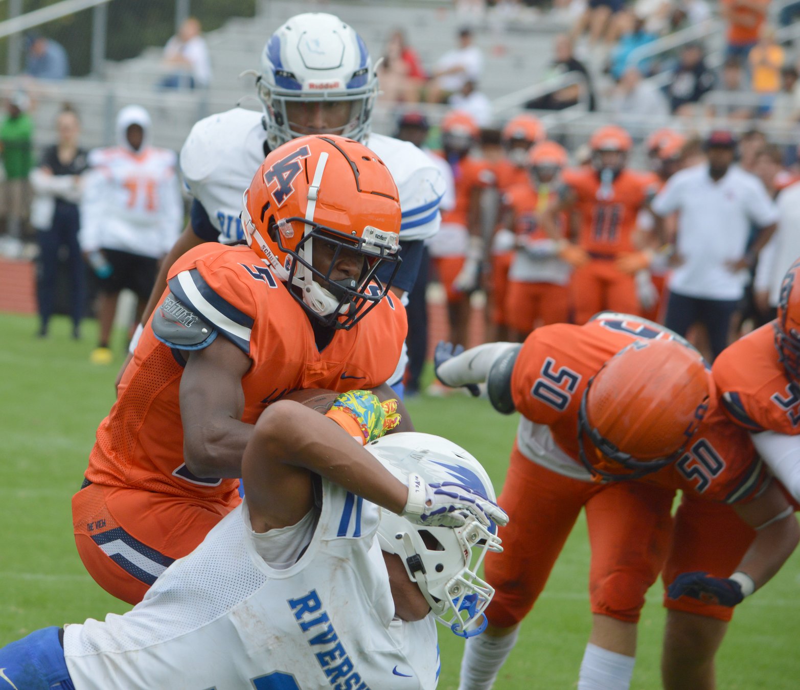High school football Early defensive touchdown, big second quarter