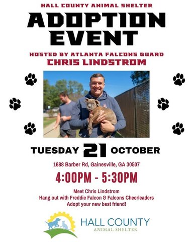 Animal shelter to have adoption event featuring Atlanta Falcons player ...