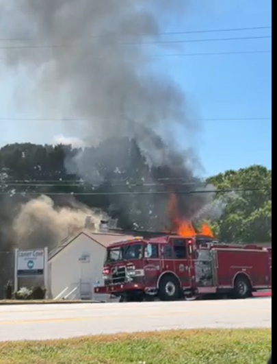 WATCH: Fire tears through old Poor Richard's restaurant, may be a total loss