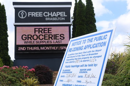 Free Chapel looking to add college campus at this location outside Hall County