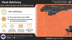 NWS weekend weather 8.14.26
