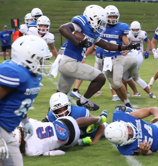High school football: Riverside Prep opens its season with commanding win against Heritage School