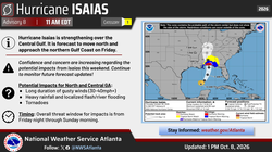 Hurricane Isaias oct. 8 2026 1 p.m. update.png